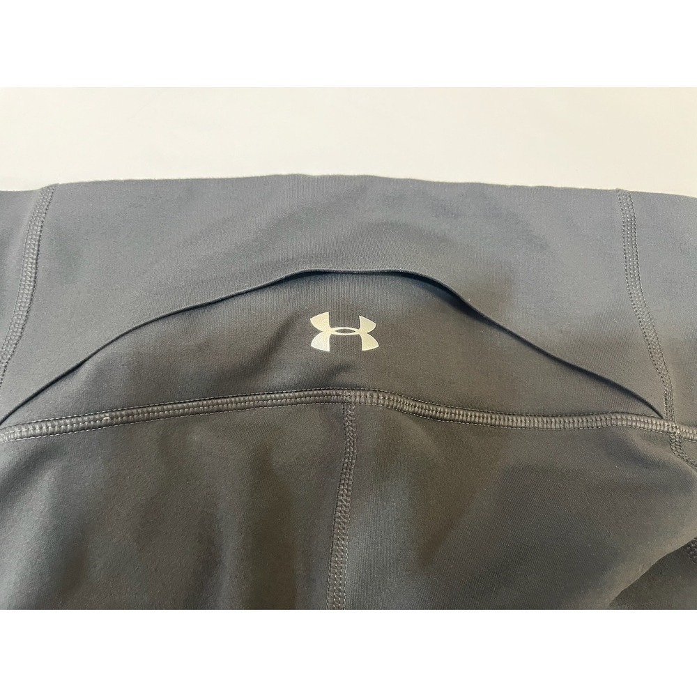 Under Armour Leggings Womens Medium Gray Cropped HeatGear Athletic Pants - Picture 8 of 8